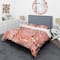 Designart 'Coral Toned Succulent' Mid-Century Duvet Cover Set